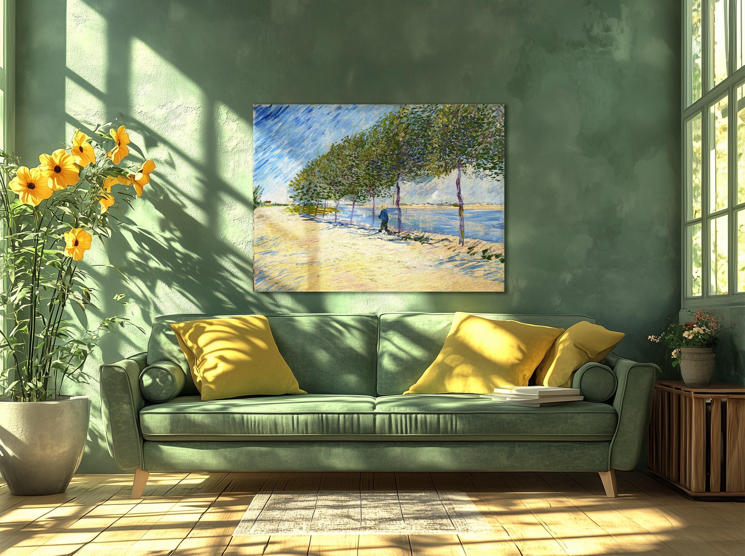 Spaziergang am Ufer der Seine bei Asnières, Van Gogh