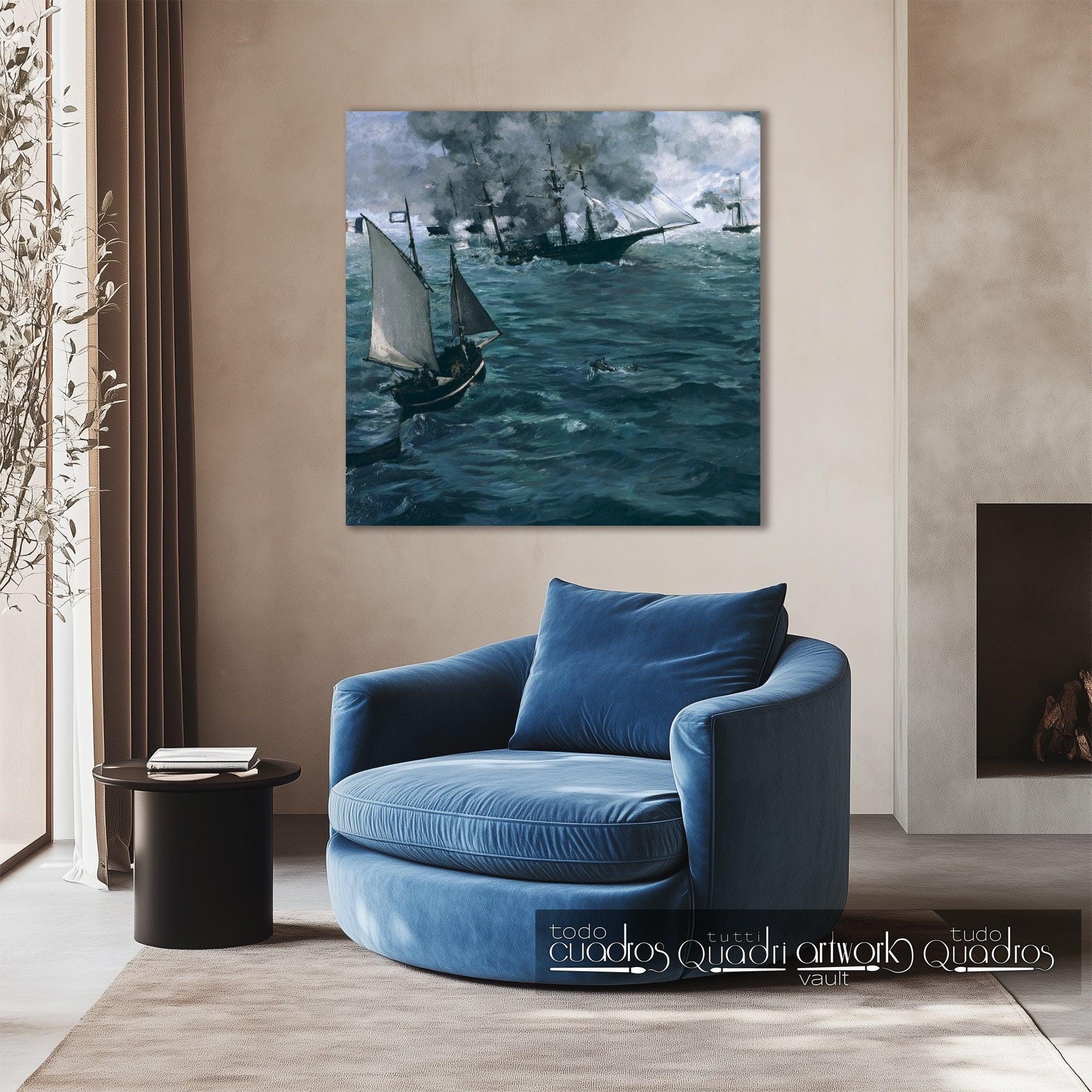 Die Schlacht zwischen der U.S.S. Kearsarge und der C.S.S. Alabama, Manet