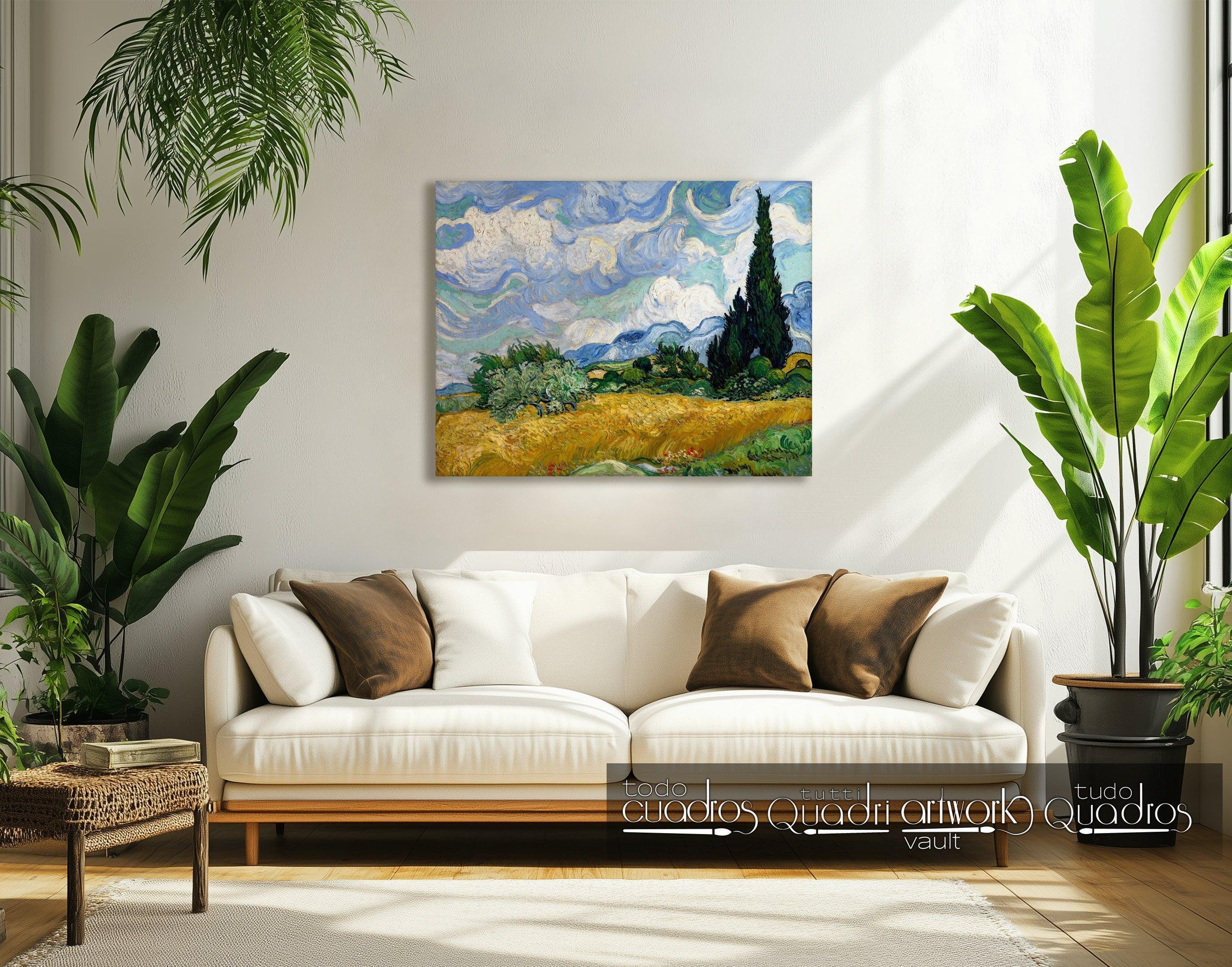 Weizenfeld mit Zypressen, Van Gogh