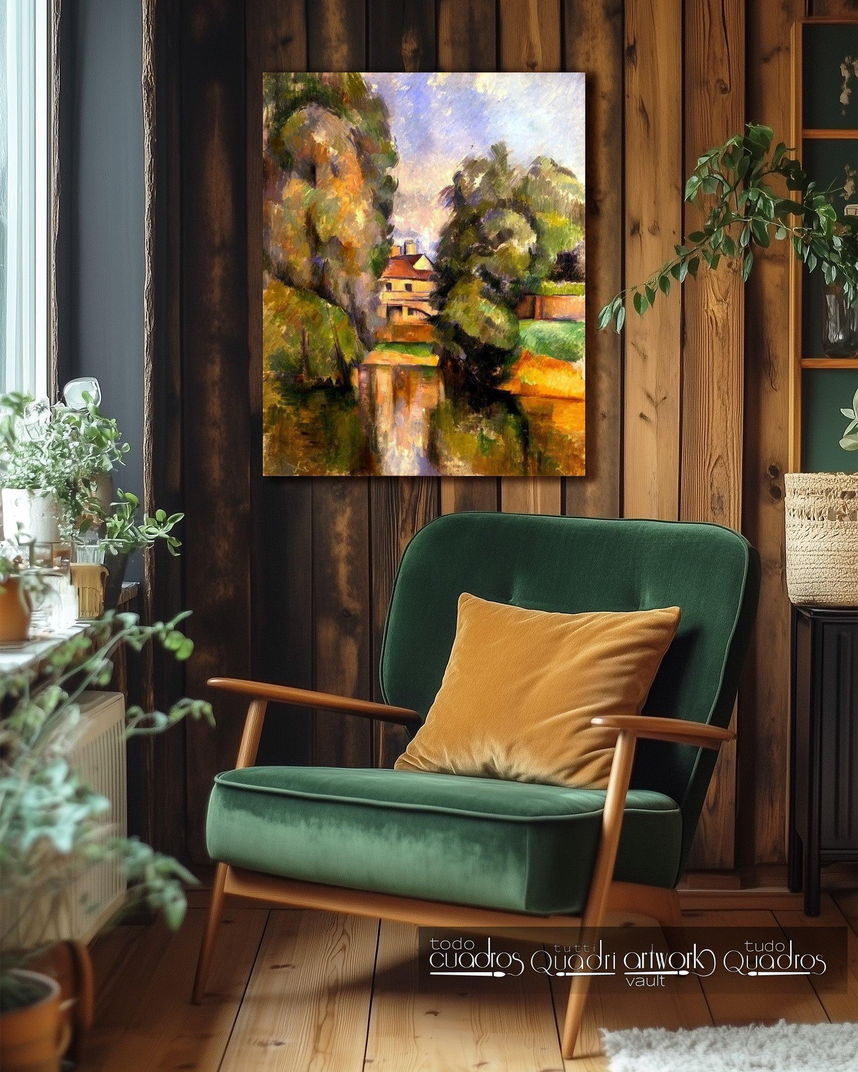 Landhaus an einem Fluss, Cézanne