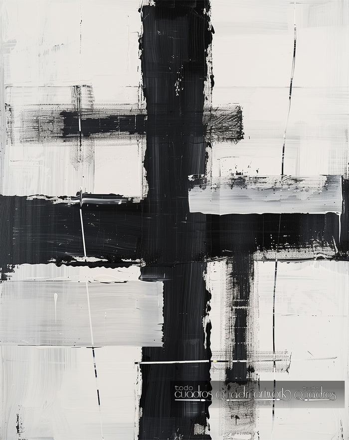 Kreuzung in Schwarz und Weiß