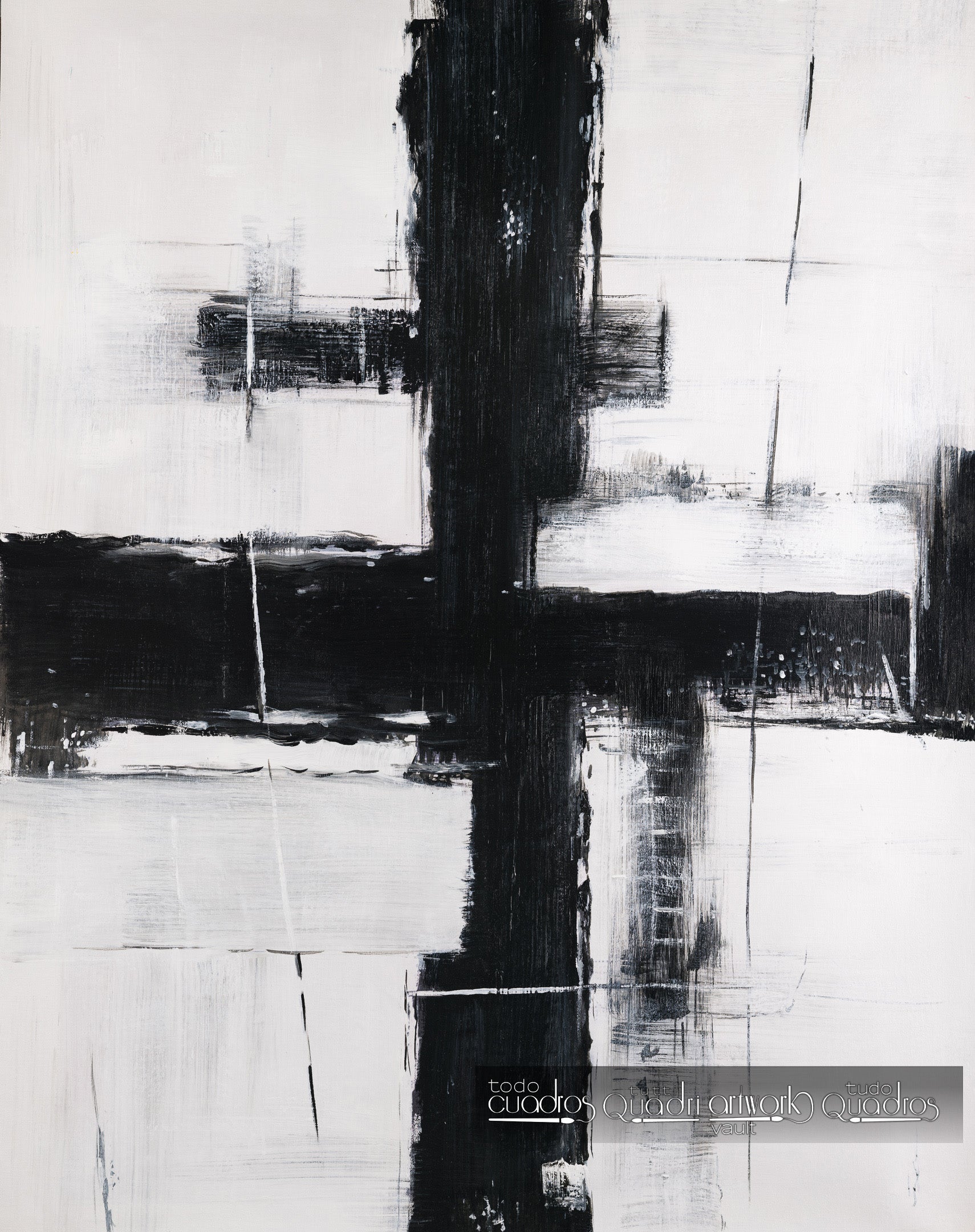 Kreuzung in Schwarz und Weiß