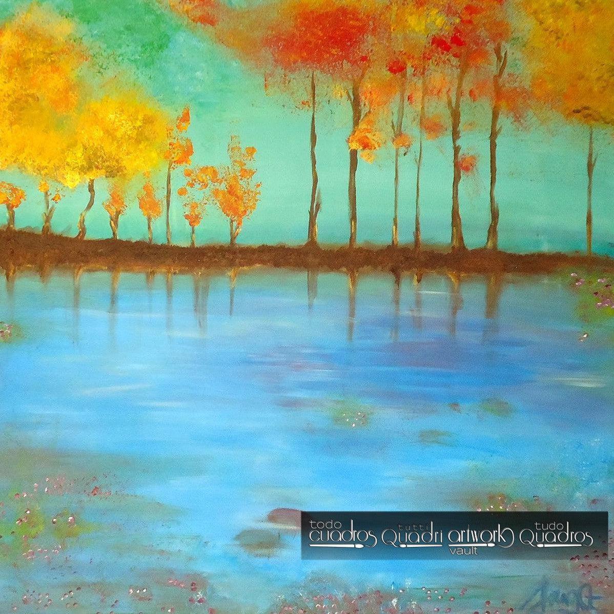 Gemälde "Der blaue See" <br /> A. Croxatto