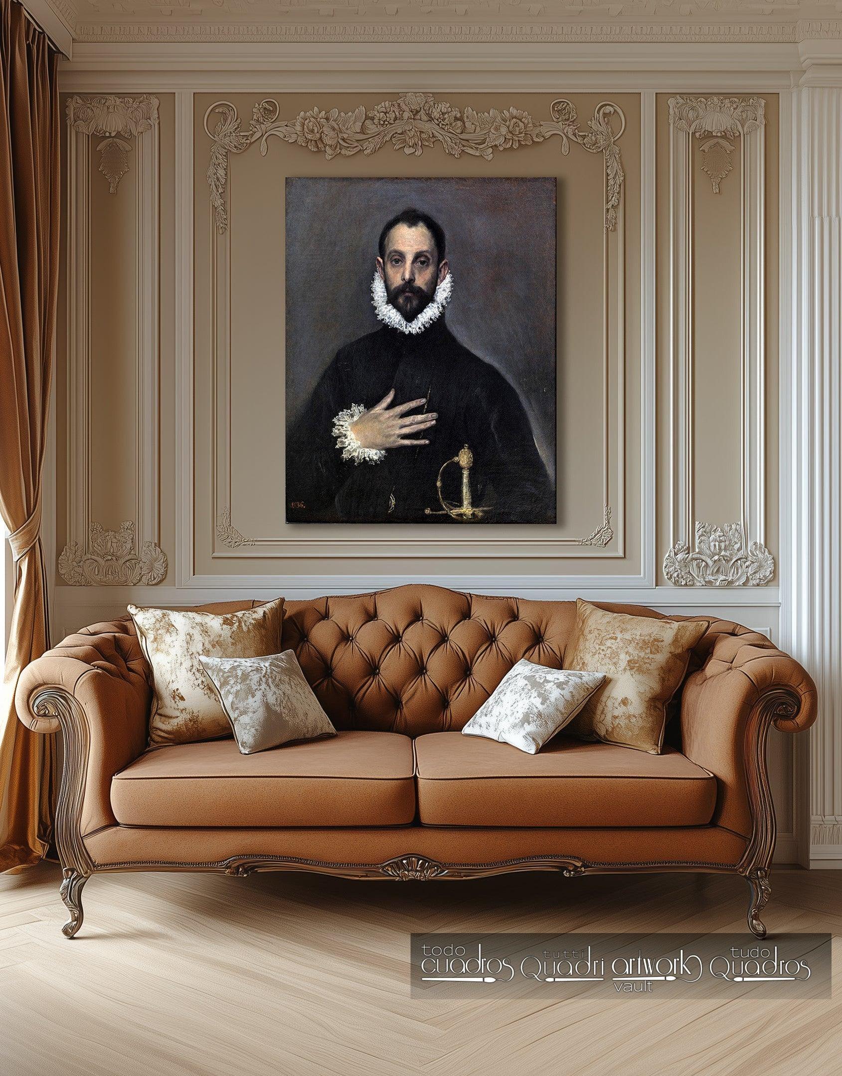 Der Ritter mit der Hand auf der Brust, El Greco