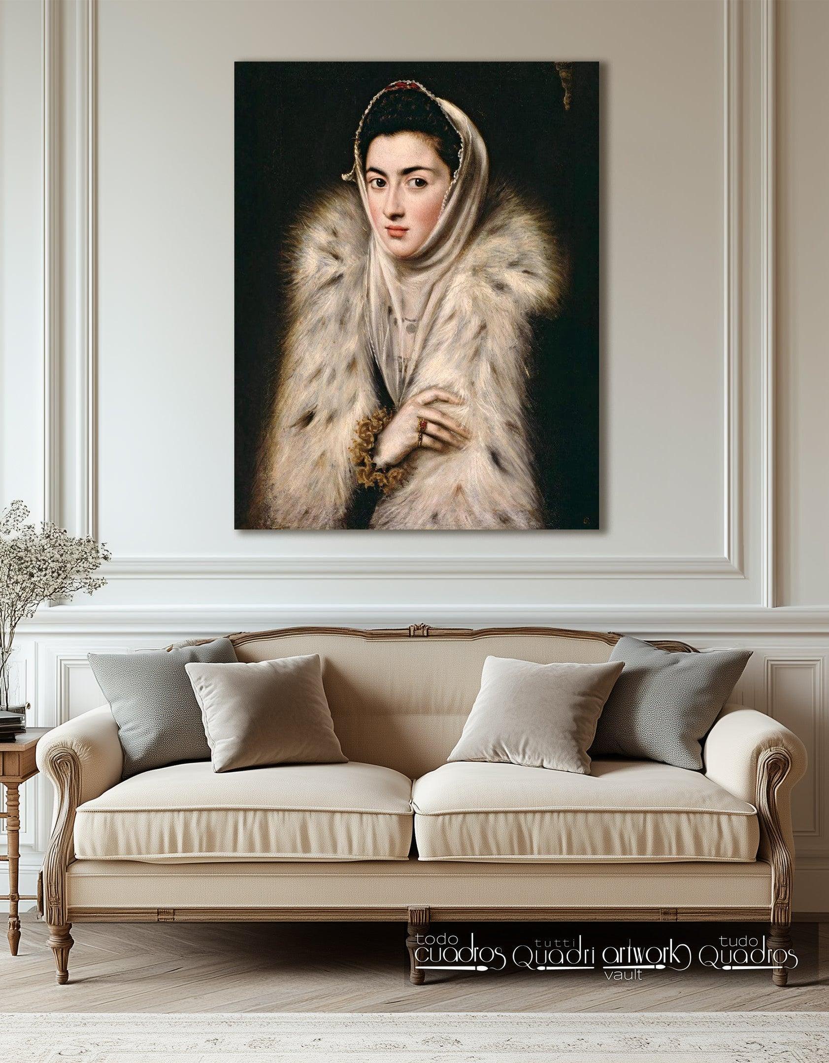 Dame im Pelzmantel, El Greco
