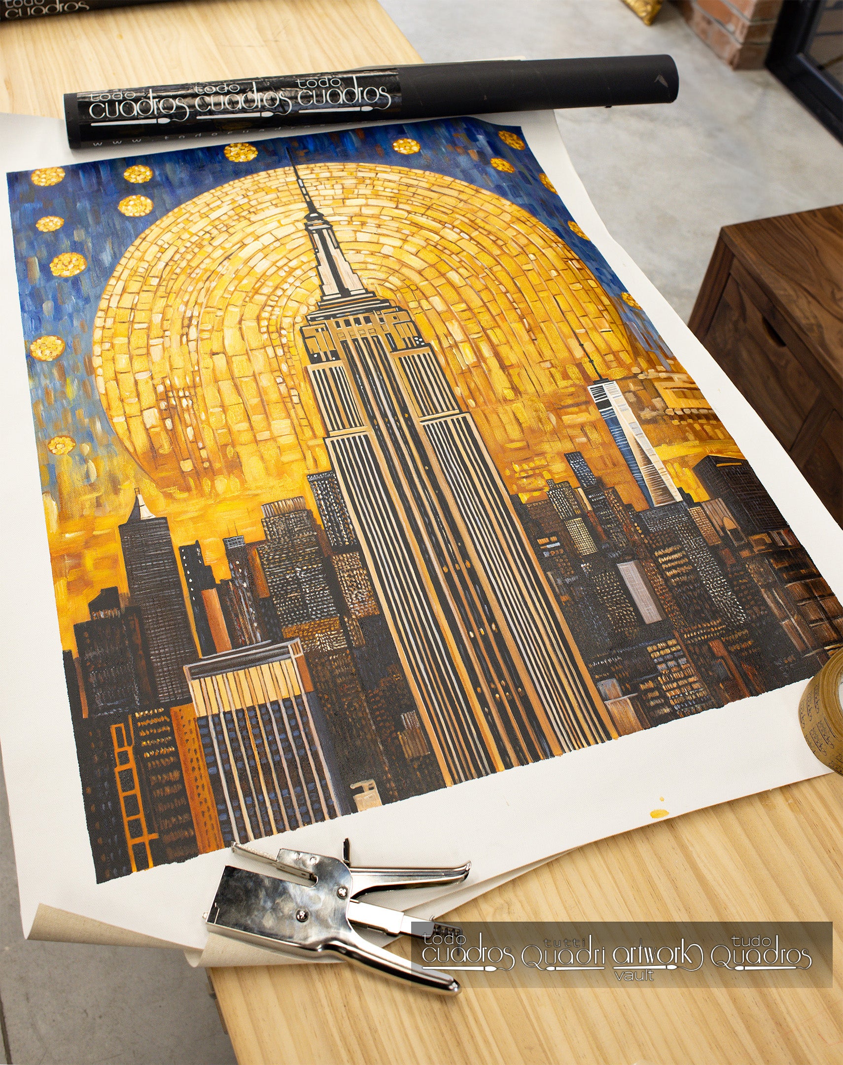 Ewiger Glanz über Manhattan, im Stil von Klimt