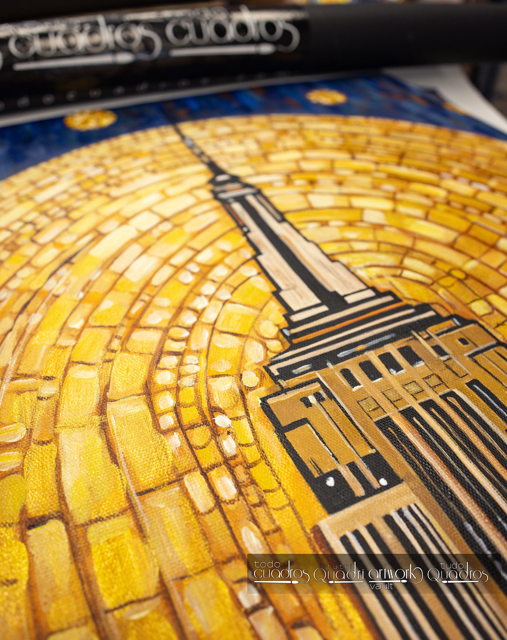 Ewiger Glanz über Manhattan, im Stil von Klimt