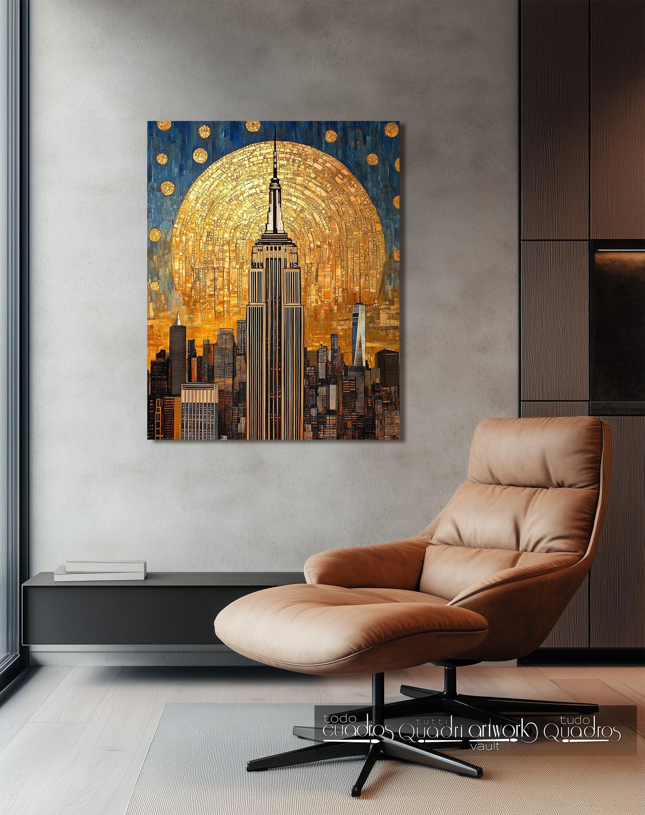 Ewiger Glanz über Manhattan, im Stil von Klimt