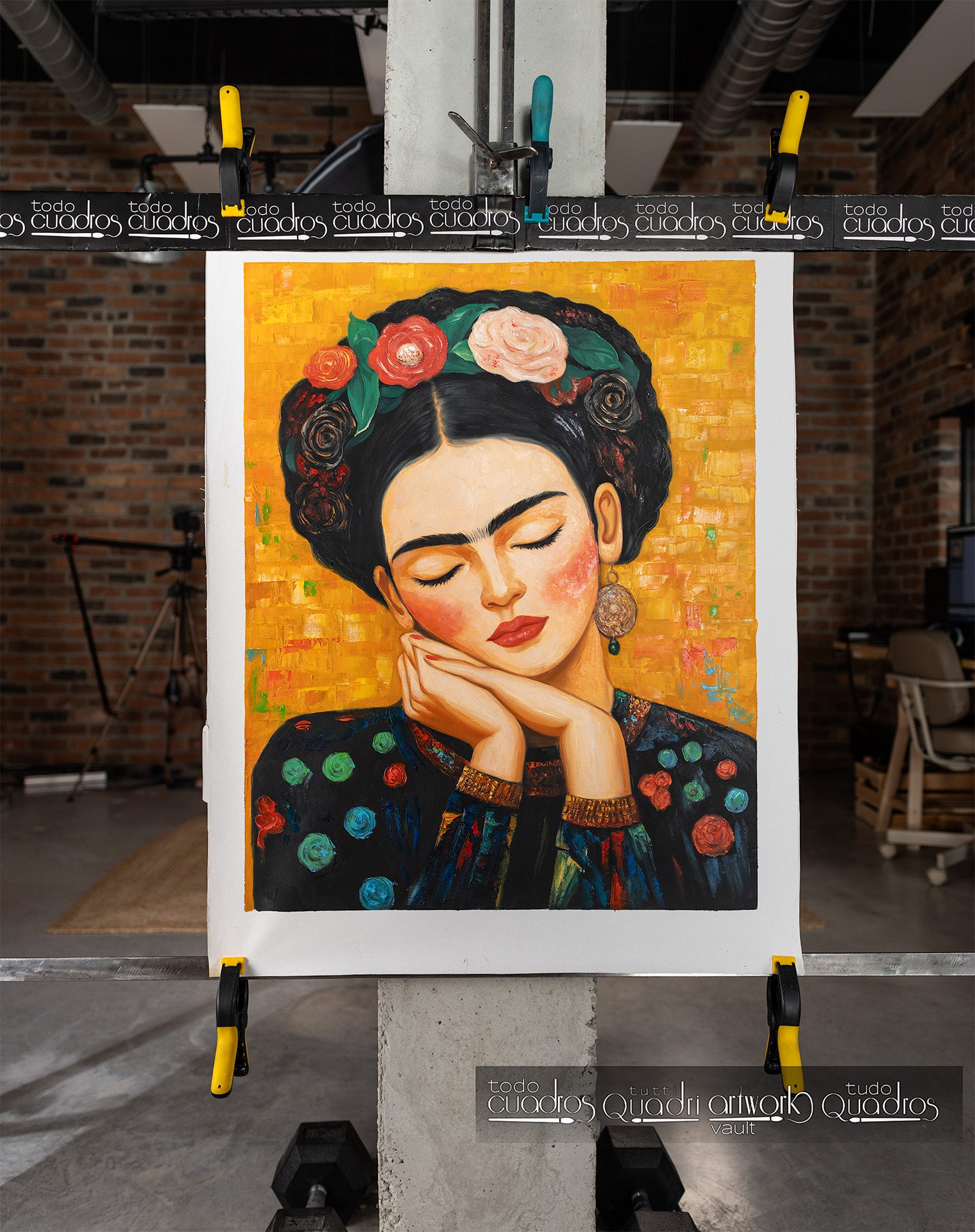Frida und der modernistische Glanz, im Stil von Klimt