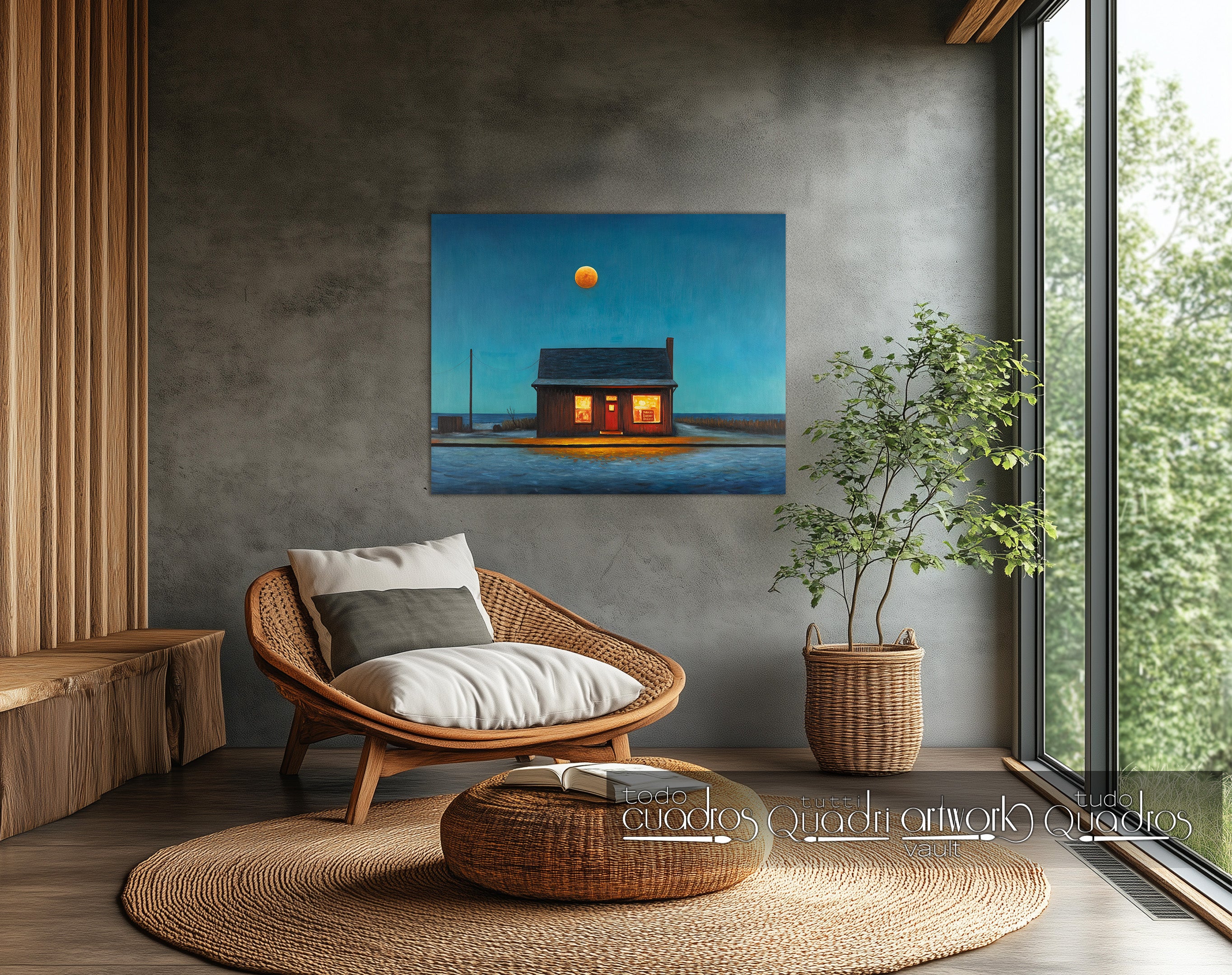 Nachtschicht, im Stil von Hopper