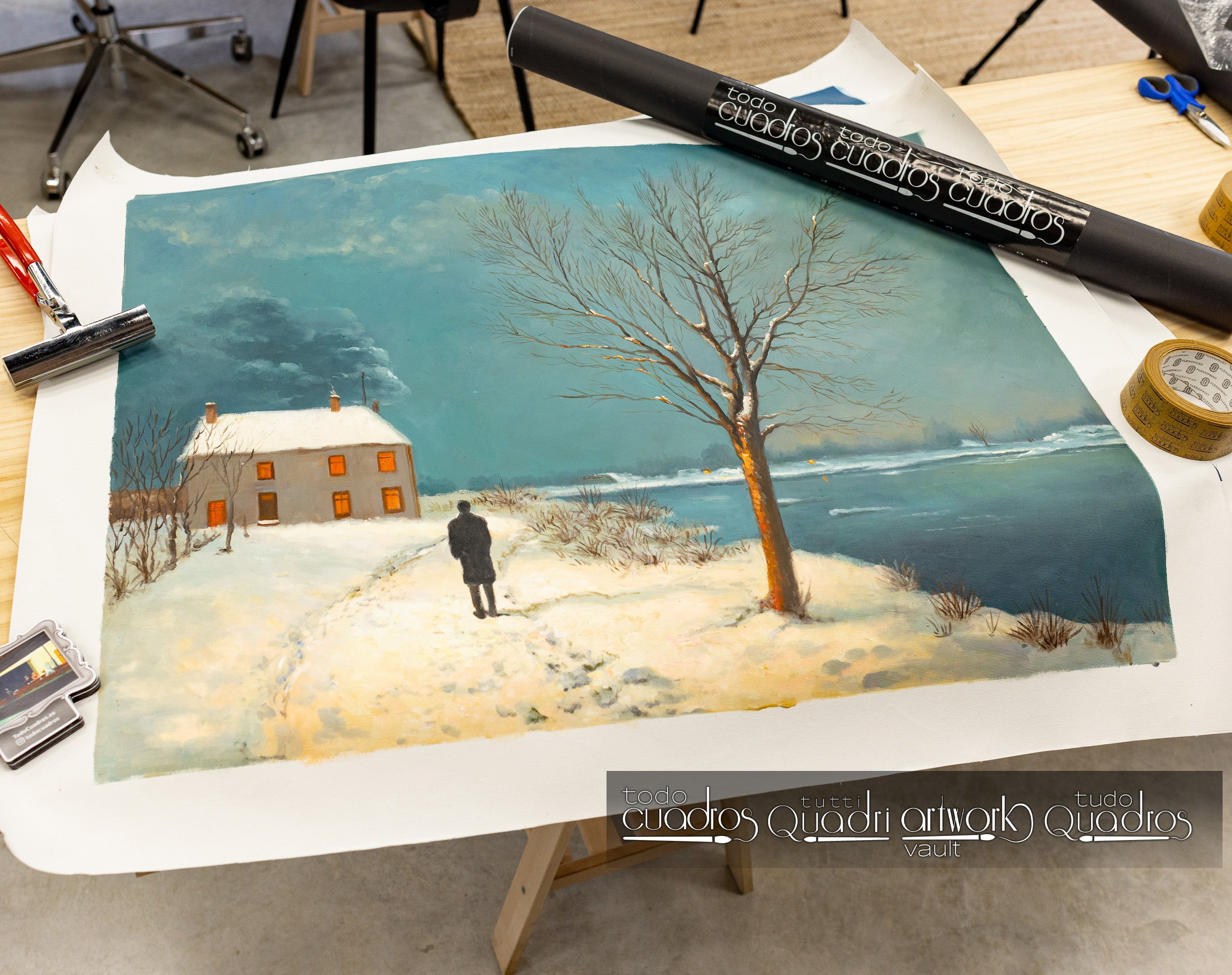 Wo der Weg endet, im Stil von Hopper