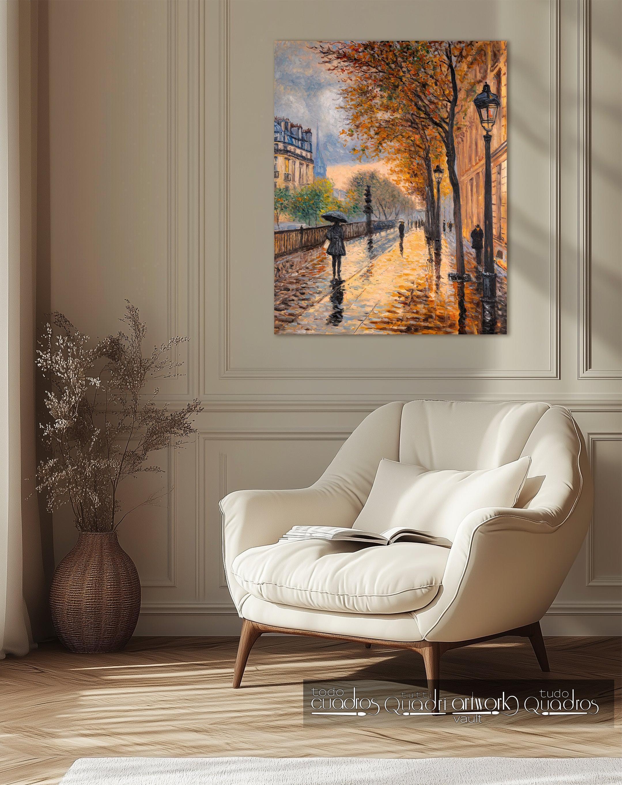 Regennachmittag, im Stil von Monet