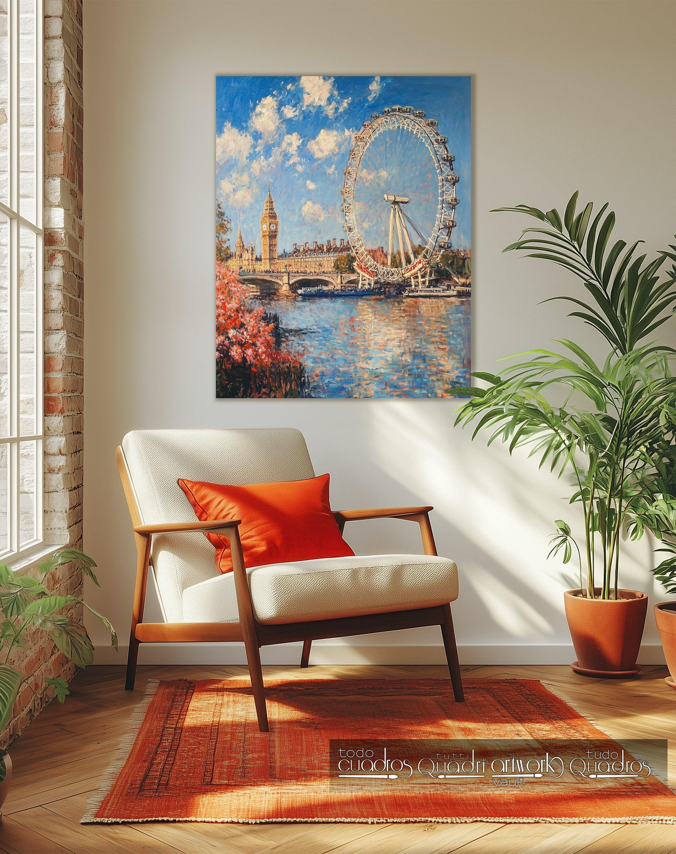 Lichtblicke von London, im Stil von Monet