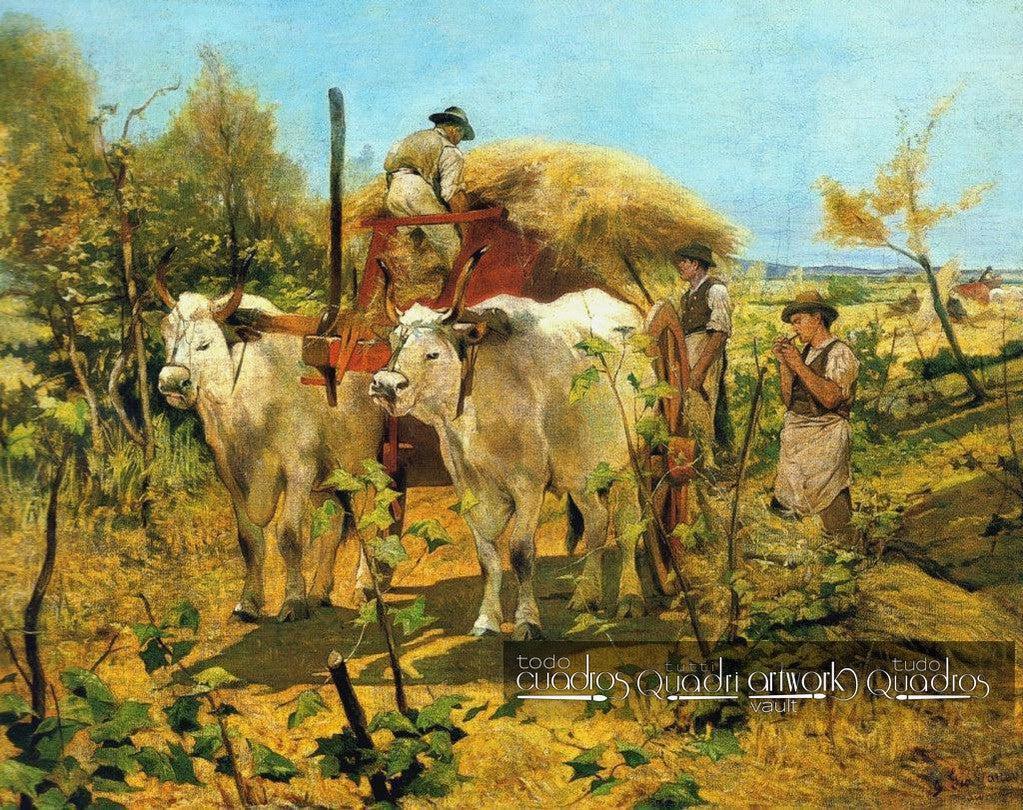 Heuernte in der Maremma, <span class="nobr">Giovanni Fattori</span>