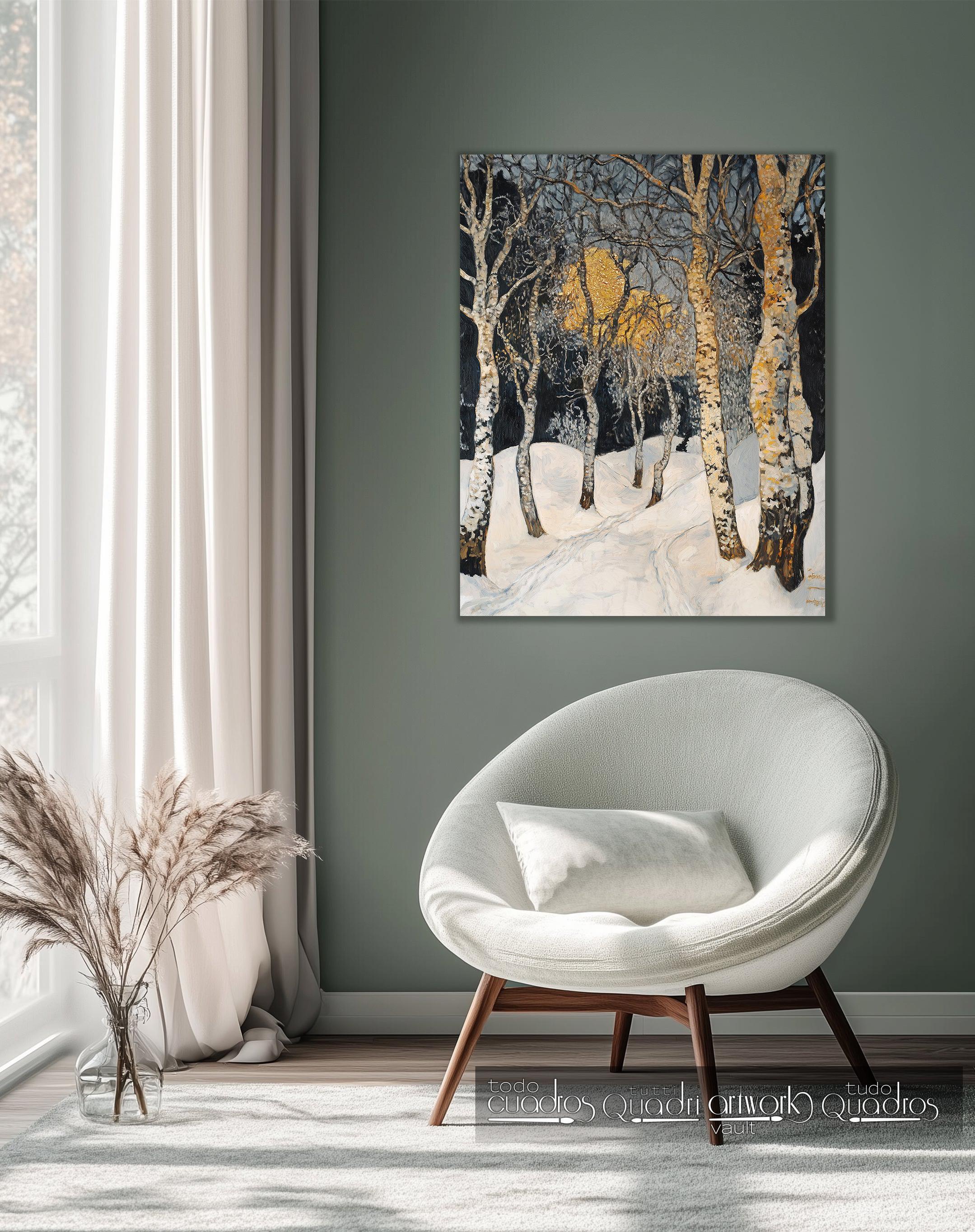 Winterzauber, im Stil von Klimt