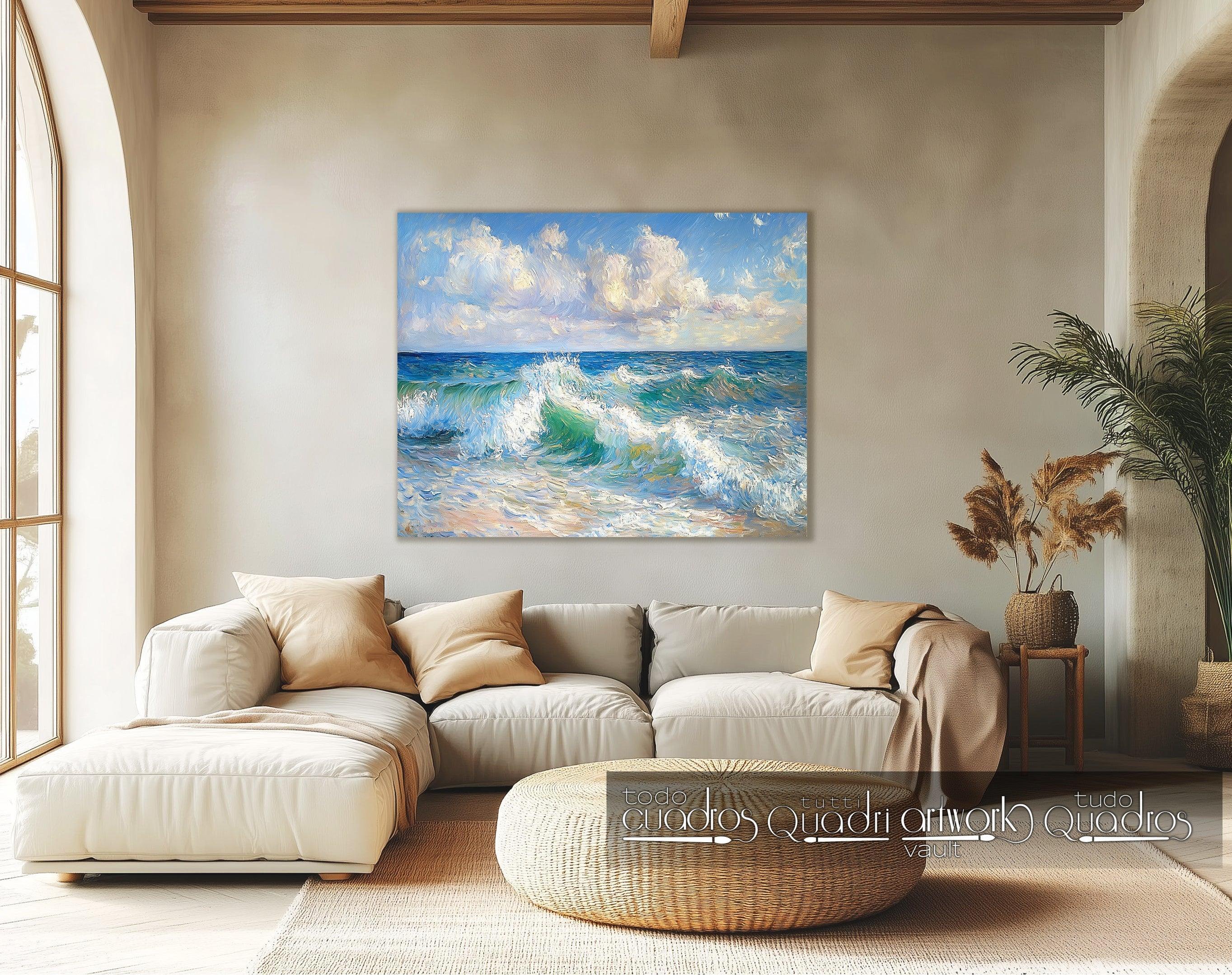 Der Tanz der Wellen, im Stil von Monet