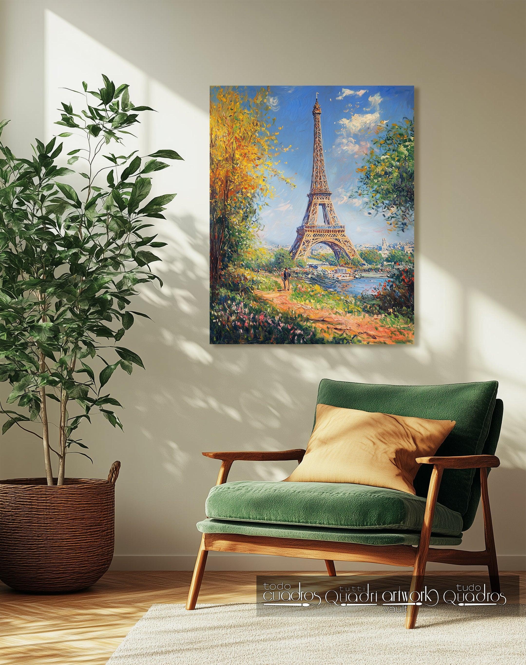 Die Gärten von Paris, im Stil von Monet
