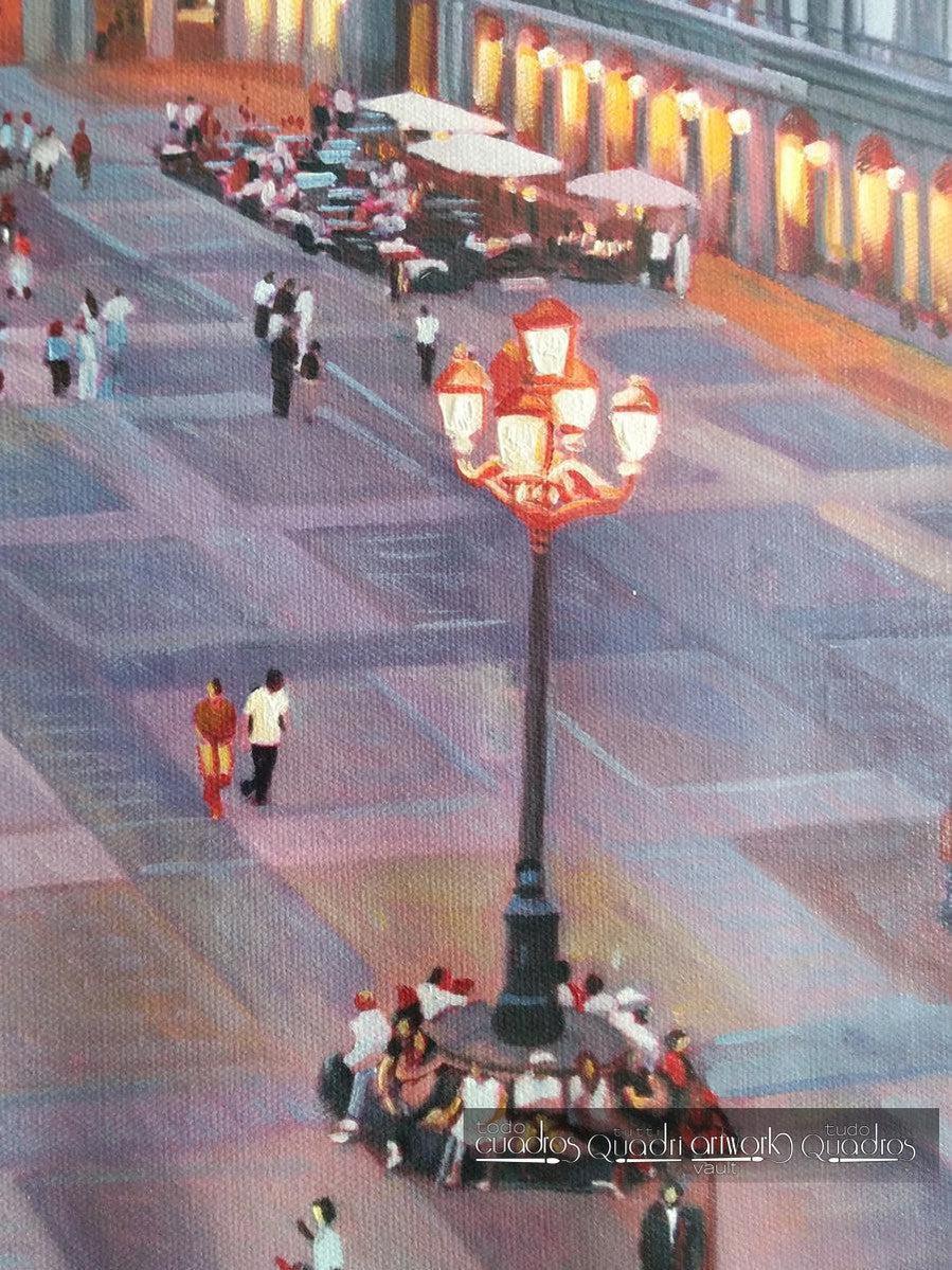Plaza Mayor von Madrid, Sonnenuntergang