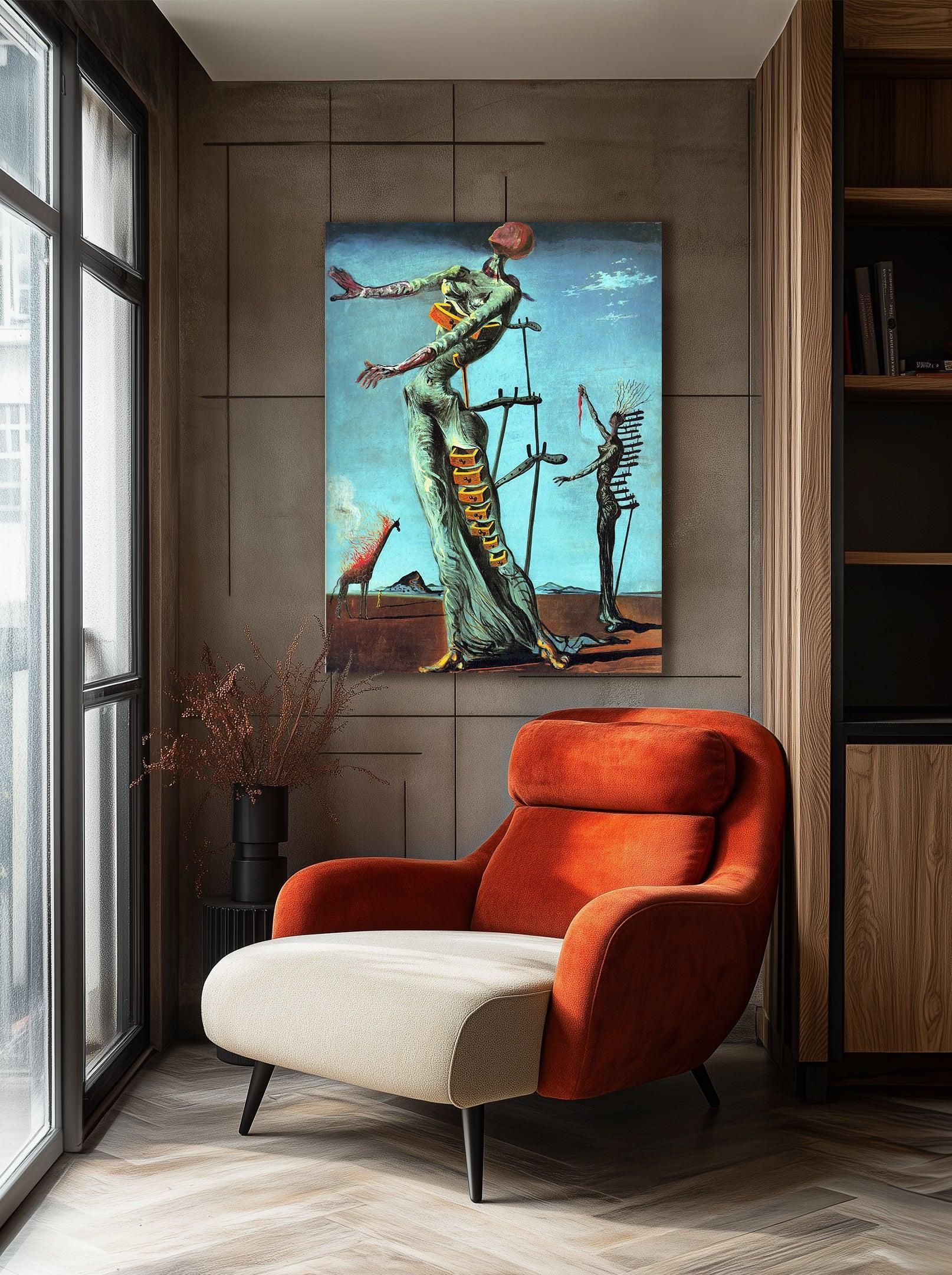 Die brennende Giraffe, Dalí