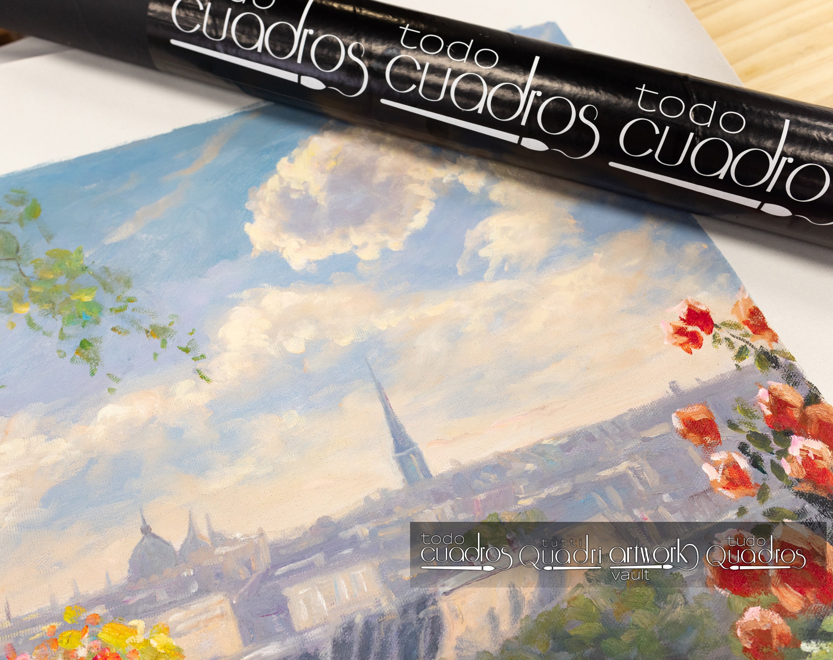 Frühstück zwischen Blumen, im Stil von Monet