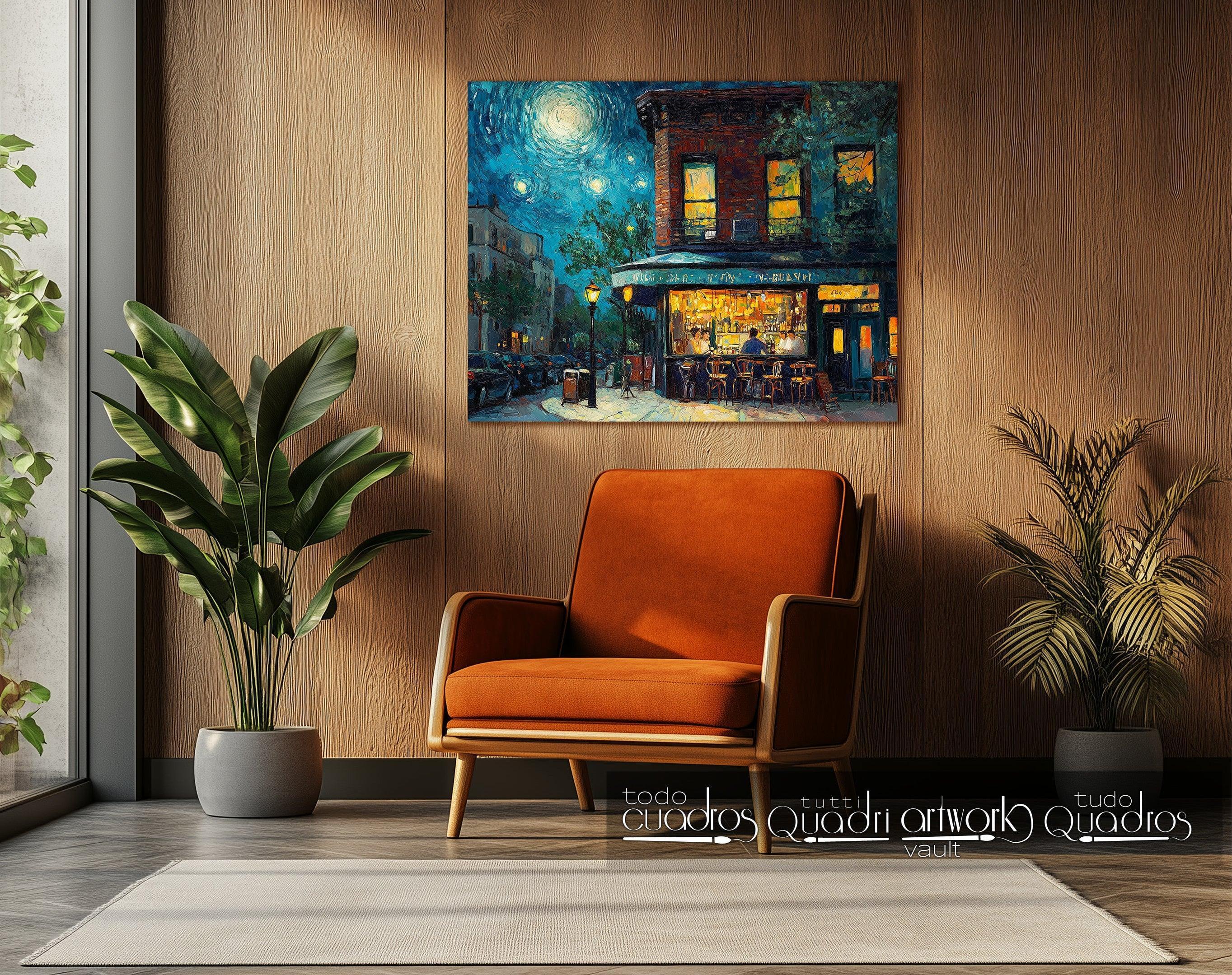 Nacht im Café, im modernen Stil von Van Gogh