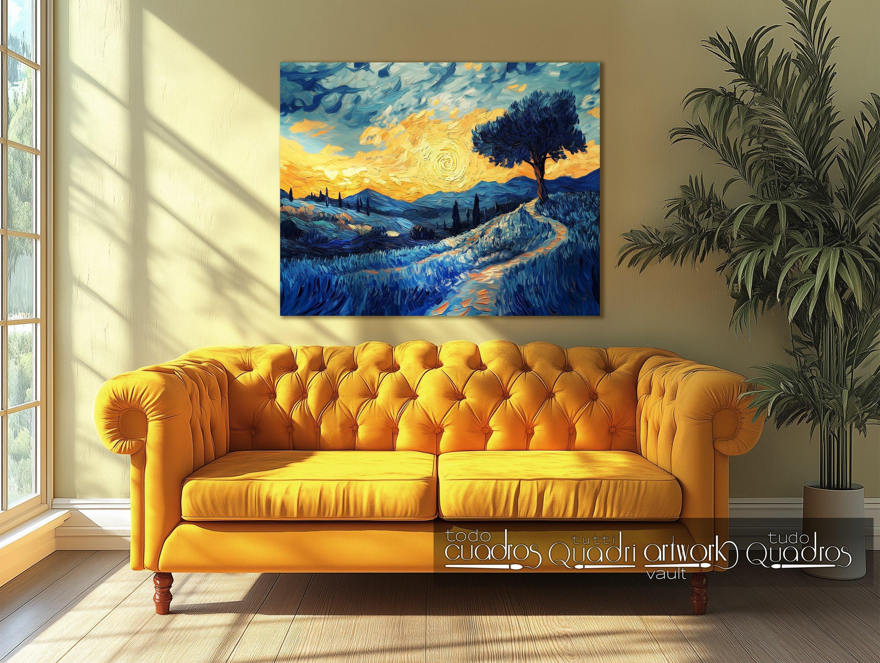 Weg zur Sonne, im modernen Stil von Van Gogh