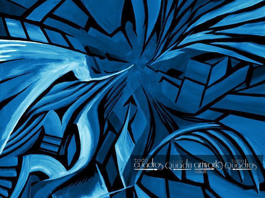 Blaue Formen, Abstrakt