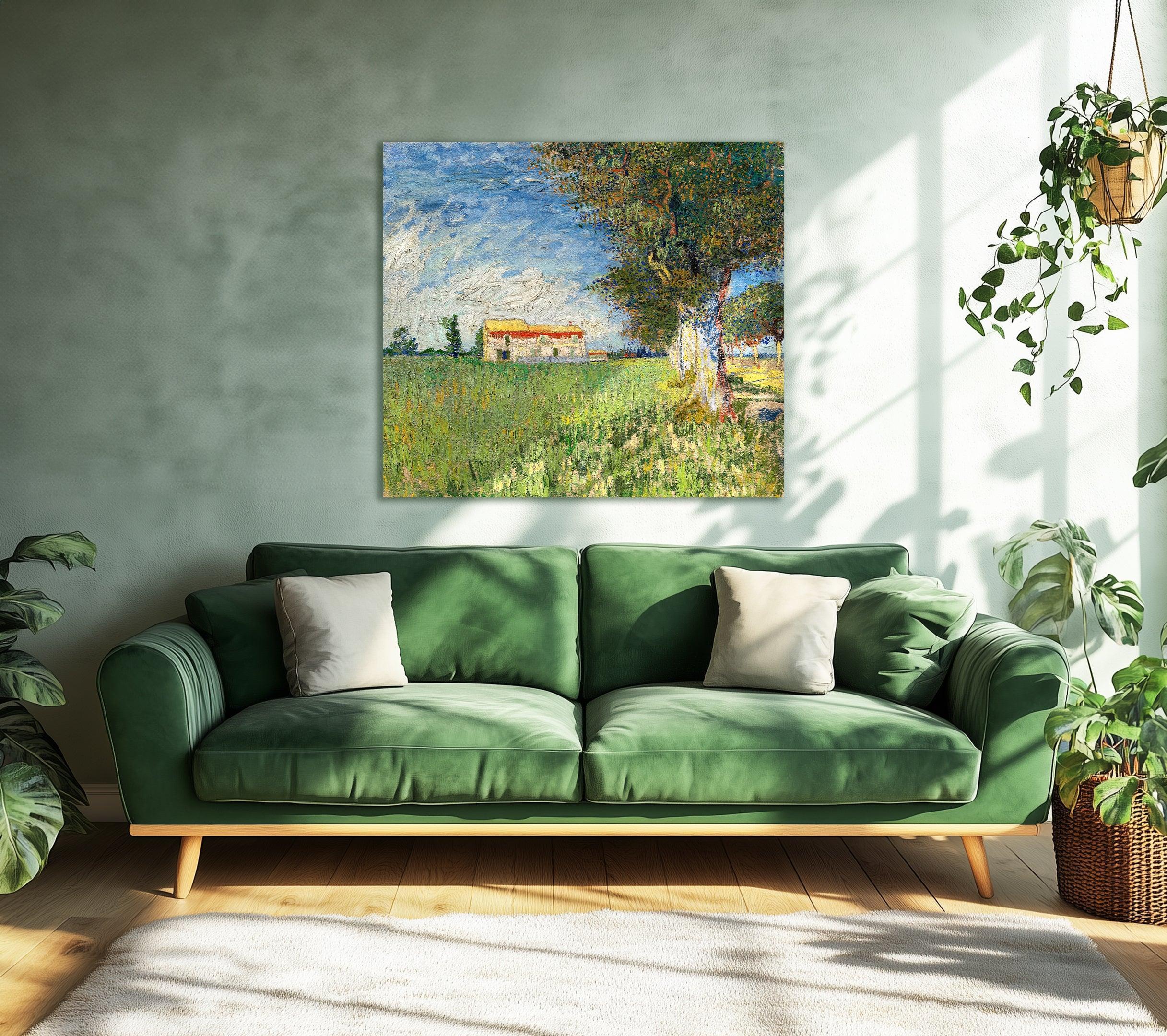 Bauernhaus in einem Weizenfeld, Van Gogh