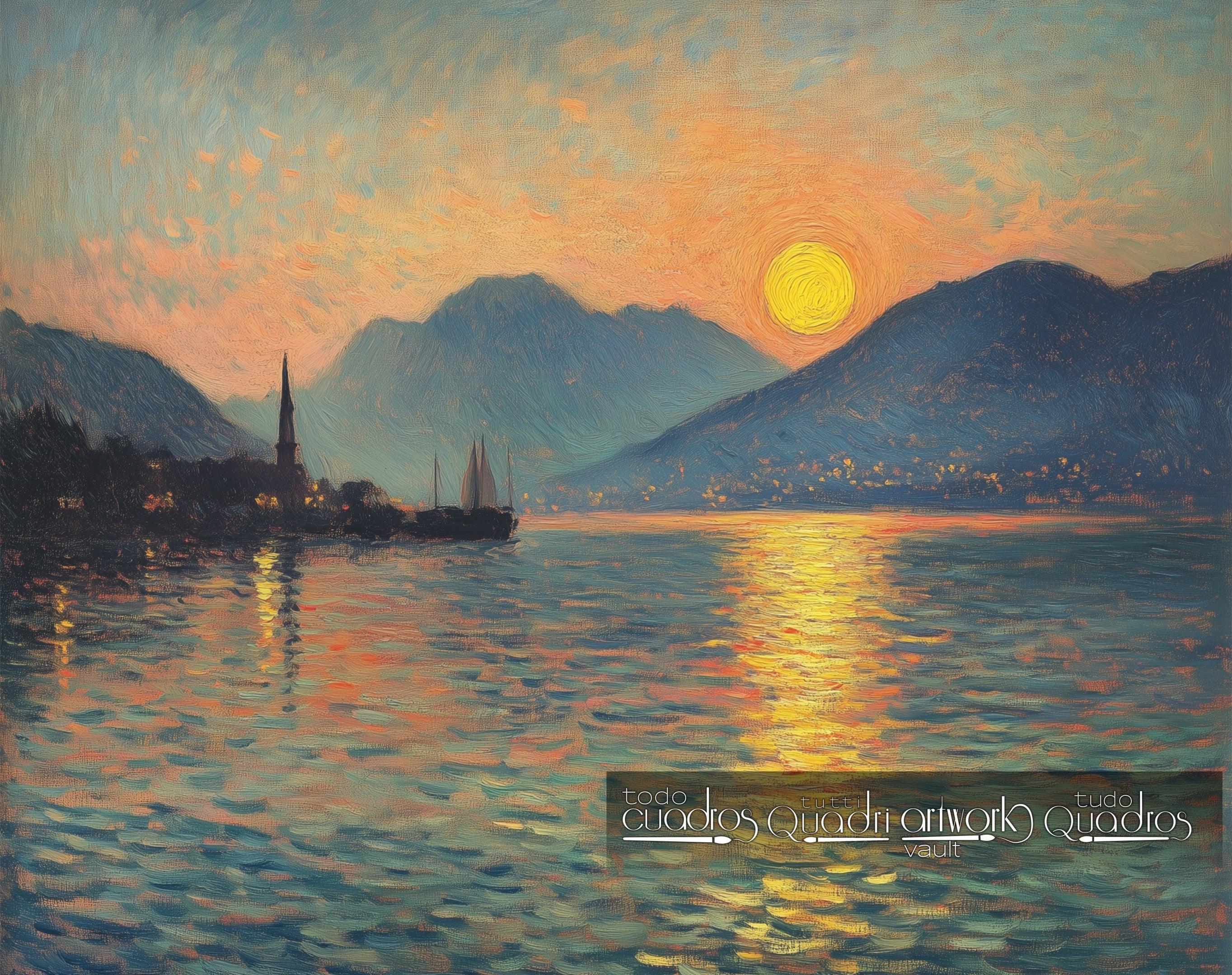 Ewige Dämmerung, im Stil von Monet