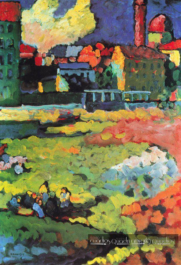 München-Schwabing mit der Kirche St. Ursula, Kandinsky