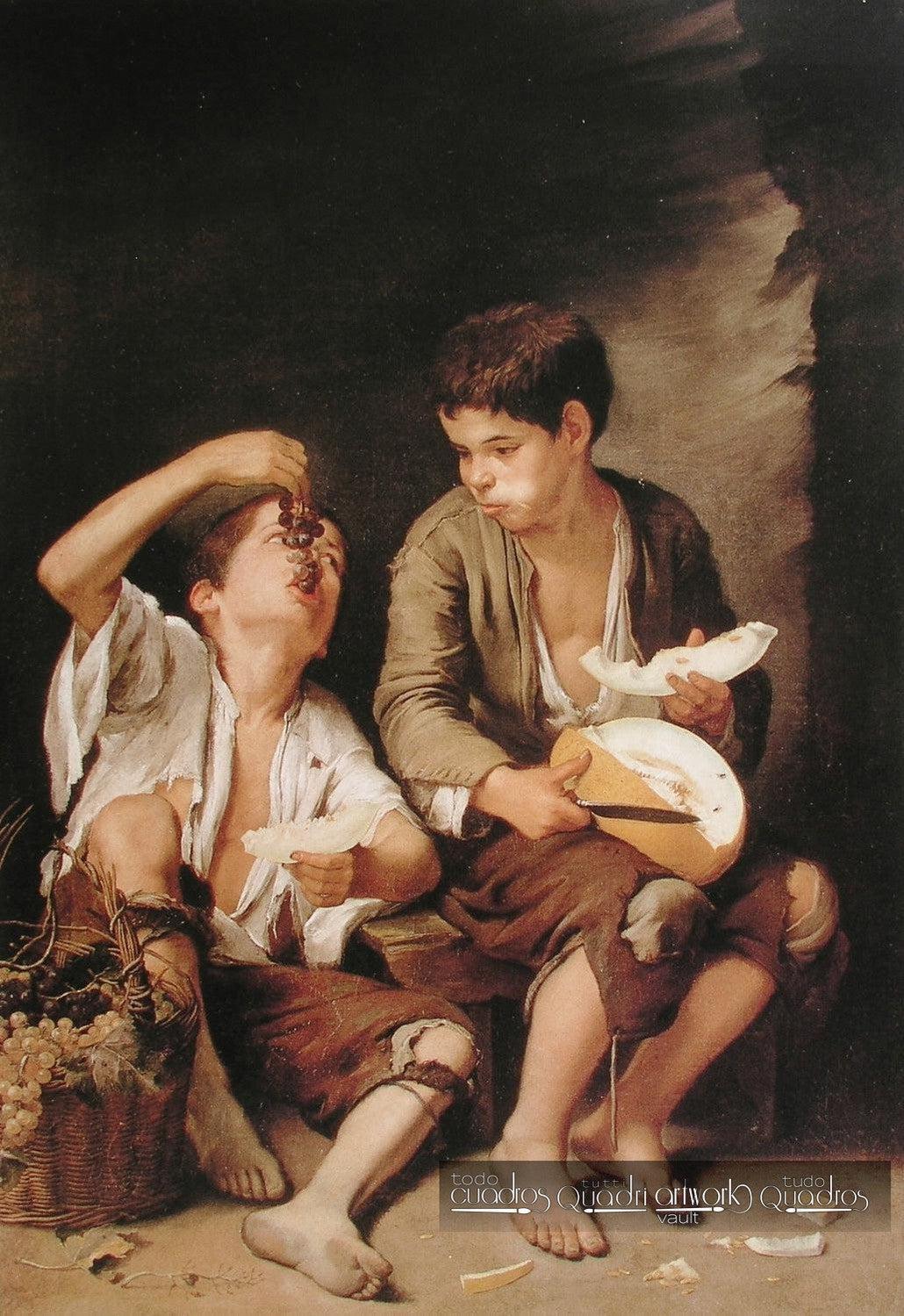 
Trauben- und Melonenesser, Murillo