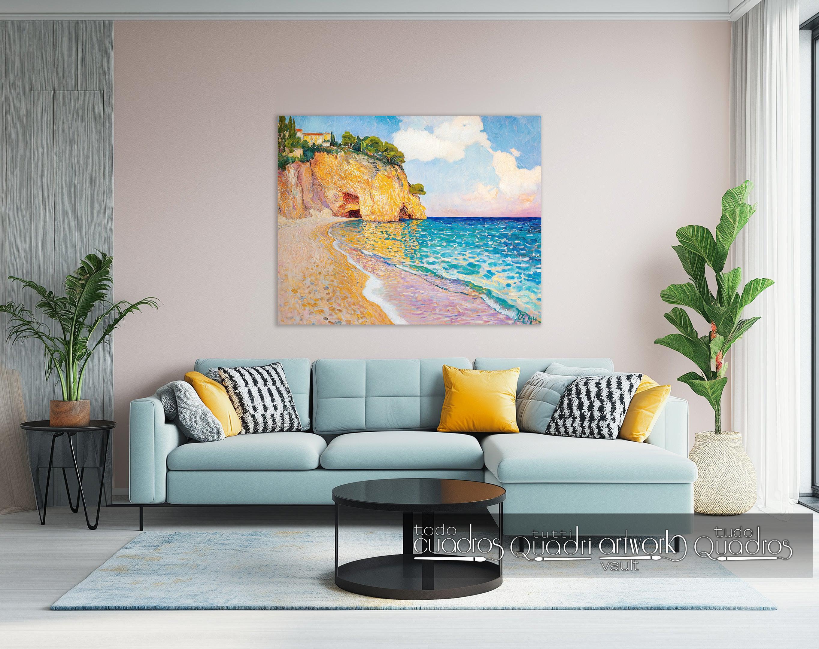 Reflexionen von Gold und Meer, im Stil von Klimt