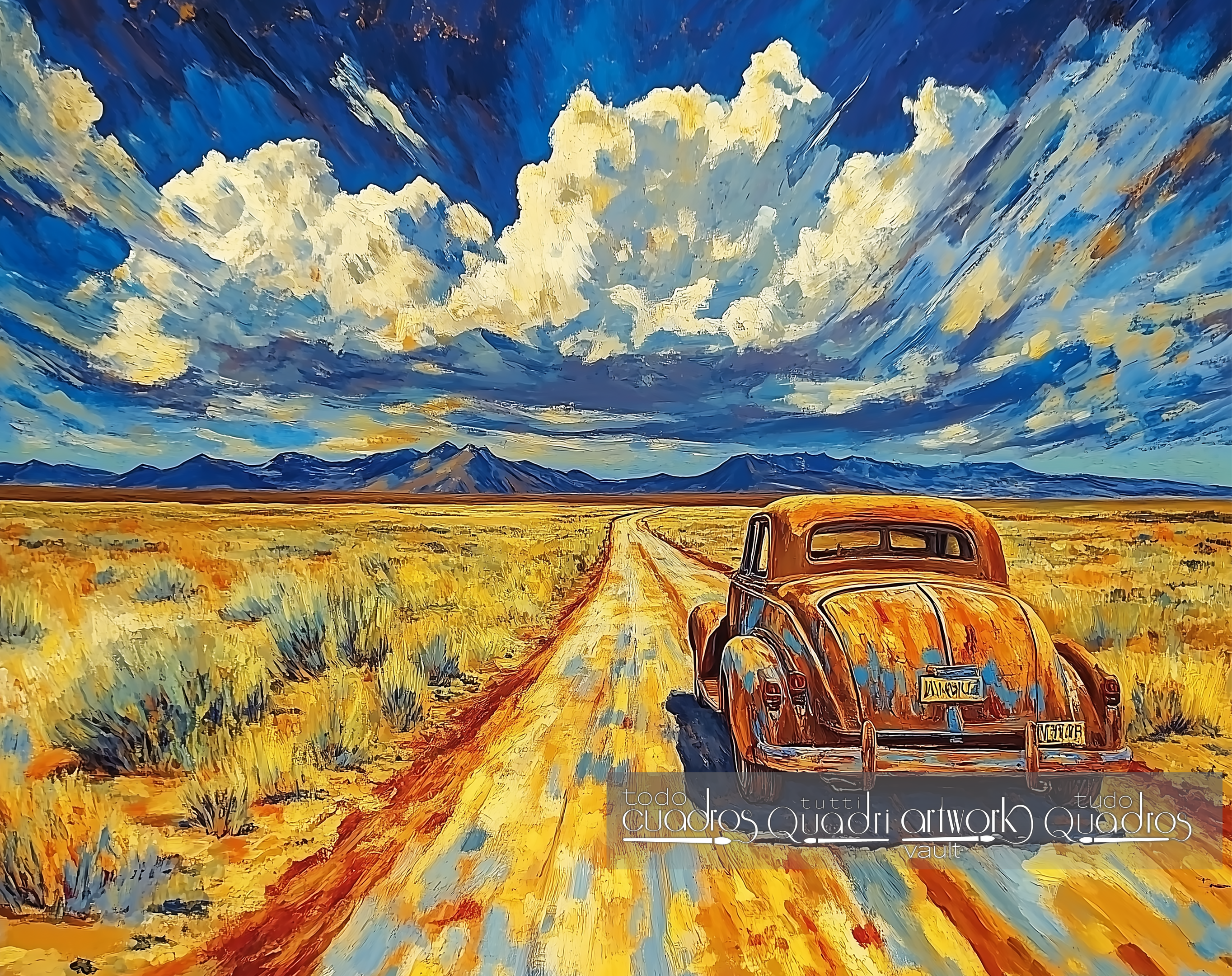 Weg zum Horizont, im modernen Stil von Van Gogh