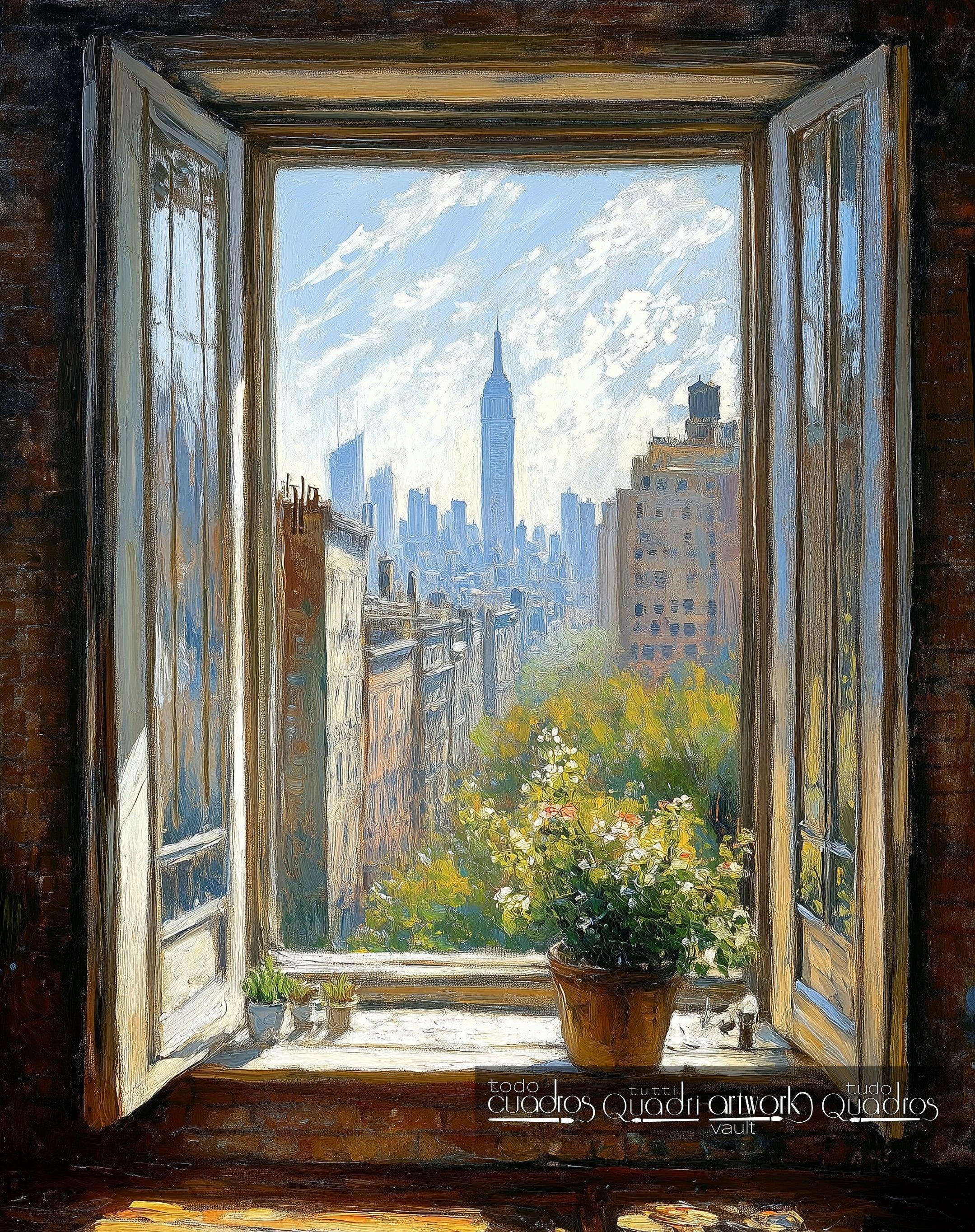 Licht, Natur und Metropole, im Stil von Monet